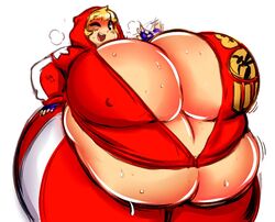 1girls bbw bob_(tekken) female gammanaut hyper_belly hyper_breasts morbidly_obese obese obese_female overweight overweight_female rule_63 sweat tekken track_suit