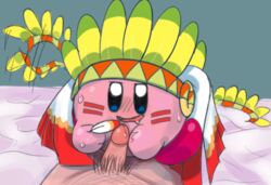 alien ambiguous_gender assertive edit feathers human kirby kirby_(series) male mammal naughty_face nintendo penis poi_(artist) pov solo_focus tickling tickling_penis uncensored video_games waddling_head