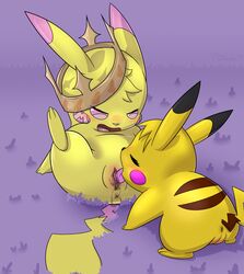 2girls alternate_color anus ass blush brown_fur cleft_tail closed_eyes crown cunnilingus cutiechu duo feet female female_only feral fur furry licking_pussy milachu milachu92 nintendo nude open_mouth oral original_character pikachu pink_eyes pink_fur pokémon_(species) pokemon pokemon_rgby pussy pussy_juice rodent shortstack thick_thighs tongue tongue_out vagina vaginal_penetration video_games wet wide_hips yellow_fur yuri