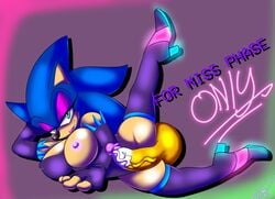 1girls areola bimbo breasts busty cleavage elbow_gloves eyeshadow high_heels koro_kizama lipstick makeup nipples penis rule_63 sonic_(series) sonic_the_hedgehog sonique_the_hedgehog tails thigh_boots thighhighs voluptuous