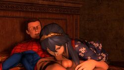 3d cowman crossover eastern_and_western_character female fire_emblem fire_emblem_awakening lucina_(fire_emblem) male marvel marvel_comics penis peter_parker spider-man spider-man_(series) straight_hair tagme