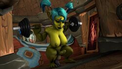 1futa 3d aegis3d animated areolae balls big_breasts breasts dildo erection futa_only futanari goblin goblin_(warcraft) goblin_female intersex large_breasts masturbation nipples nude penis solo sound source_filmmaker testicles video weightlifting world_of_warcraft