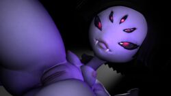 2019 3d 6_arms anal arachnid arthropod big_lips big_thighs black_hair breasts female focus hair lips mar4s muffet nipples nude pussy red_eyes small_breasts solo spider undertale video_games