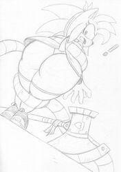 amy_rose anthro ass big_ass big_butt bubble_butt drawing monochrome panties pantyshot rear_view sonic_(series) tentacle thetyrant thick_thighs upskirt wide_hips worm's-eye_view