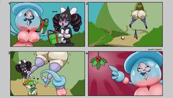 ass big_ass breasts derpyharpy gardevoir gothitelle hatterene hex_maniac huge_ass huge_breasts large_ass mistletoe pokémon_(species) pokemon pokemon_(species) stuck stuck_in_door