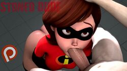 1boy 1girls 3d animated armwear artist_name ass big_ass big_penis blowjob bottomless breasts brown_hair clothing deepthroat disney domino_mask duo elastigirl elbow_gloves eyewear faceless_male fellatio female footwear gloves hand_on_head handwear head_grab helen_parr huge_ass human legwear looking_up male mask medium_breasts milf no_sound oral penis pixar sex short_hair smooth_skin solo_focus source_filmmaker stoneddude straight the_incredibles video watermark