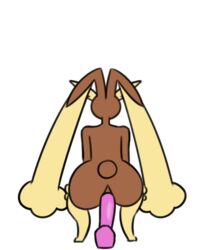 ambiguous_gender anal anal_sex animated anthro ass dildo fur furry furry_only ghostlewds lagomorph loop lopunny mammal nintendo penetration pokémon_(species) pokemon pokemon_(species) rear_view sex_toy simple_background solo video_games white_background