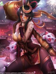 2019 china_dress chinese_clothes firecracker_vayne league_of_legends looking_over_eyewear looking_over_glasses lunar_new_year lunar_revel_series orange-tinted_eyewear sunglasses tagme tinted_eyewear vayne windwalker year_of_the_pig