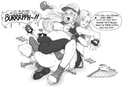 belly big_belly blue_mary breasts burp cmvoreroom fatal_fury female genderswap_(mtf) king_of_fighters mai_shiranui nipples snk_heroines:_tag_team_frenzy terry_(snk_heroines:_tag_team_frenzy) terry_bogard vore