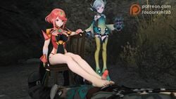 1girls 2boys animated barefoot breasts feet female floren_(xenoblade) foot_fetish foot_focus footjob looking_at_another male nail_polish oscarkim123 painted_nails penis pyra pyra_(xenoblade) red_eyes red_hair red_nail_polish red_nails short_hair toes video xenoblade_(series) xenoblade_chronicles_2 zeke_von_genbu_(xenoblade)