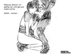 capcom comic female hentai_cook human male metal_gear metal_gear_solid rebecca_chambers resident_evil solid_snake straight