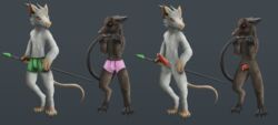 2019 anthro balls bedethingy bulge claws cum digitigrade erection fur grey_fur horn male mammal nude penis rat rodent seer simple_background skaven standing toes warhammer_(franchise) warhammer_fantasy white_fur yaoi