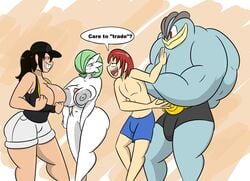 2boys 2girls big_ass big_breasts bulge female female_protagonist_(pokemon_go) gardevoir huge_ass huge_breasts human igphhangout machamp nintendo pokemon pokemon_(species) pokemon_go pokemon_rgby pokemon_rse pokephilia size_difference thick_thighs trainer_go_(igph) wide_hips