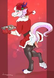 balls bottomless christmas clothed clothing cookie dragon erection food holidays leggings legwear loren male male_only penis scalie solo wanderlustdragon