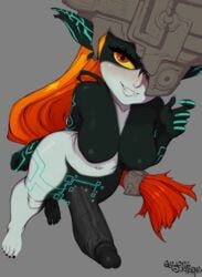 1girls 2019 absurdres alternate_breast_size areolae barefoot black_penis black_skin breasts collarbone dated disembodied_penis edit erection feet female galactic_overlord grey_background grey_skin grin helmet highres huge_cock huge_penis imp imp_midna interspecies large_breasts long_hair looking_at_viewer magic male midna monster_girl navel nintendo nipples nude one_eye_covered orange_eyes orange_hair penis pointy_ears portal_(object) pussy simple_background smile solo_focus standing teal_nipples text the_legend_of_zelda thigh_sex twilight_princess two-tone_skin uncensored veins veiny_penis watermark yellow_sclera