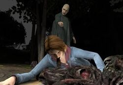 3d animated blender blender_(software) harry_potter hermione_granger mold molded monster mp4 no_sound penis rape resident_evil sex video voldemort