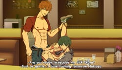 2boys abs age_difference autofellatio blowjob bottomless brothers brown_eyes brown_hair dinner erect_nipples erection exposed_nipples fellatio food free! gay green_hair green_sneakers high_speed! imminent_anal imminent_penetration imminent_sex incest kirishima_ikuya kirishima_natsuya leg_lift legs_held_open licking_own_penis multiple_boys muscle older_brother_fucking_younger_brother onoro_nyo open_hoodie oral oral_sex pecs penis public retracted_foreskin shirt_pulled_behind_neck shoes siblings socks_and_shoes spread_legs table testicles text_focus veiny_penis yaoi