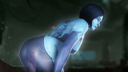 1girls 3d animated artificial_intelligence ass black_penis blue_eyes blue_hair bob_cut cortana cortana_v2 female female_focus halo_(series) halo_4 interspecies no_sound reverse_cowgirl_position riding short_hair translucent translucent_body vaginal_penetration video