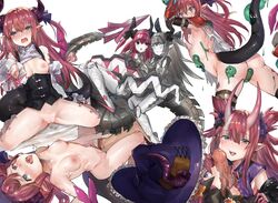 elizabeth_bathory_(brave) elizabeth_bathory_(fate) elizabeth_bathory_(halloween_caster) fate/grand_order fate_(series) fellatio halloween horns mecha_eli-chan mecha_eli-chan_mk.ii nipples pointy_ears pussy sex tail uncensored