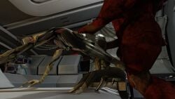 4_balls alien anal anal_penetration balls effect gay geth geth_hopper humanoid krogan looking_at_viewer male mass_effect penis robot