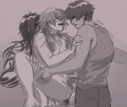 3boys anal_sex aoba_seragaki cuntboy cuntboy/male cuntboy_penetrated double_penetration dramatical_murder gay_sex held_up intersex koujaku male mizuki_(dramatical_murder) pussy tattoo threesome trans_man vaginal_penetration