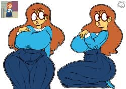 1girls big_ass big_breasts big_butt clothed clothing female female_focus female_only glasses huge_ass huge_breasts huge_butt kindergarten_(game) kindergarten_3 maikyoh ms._lovelett skirt tacotrazh thick_thighs