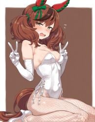 1girls ai_generated animal_ears anthropomorphization artist_request eyes female hair legs nice_nature_(umamusume) skin tagme umamusume umamusume_pretty_derby young