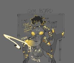 2025 5_fingers abs absurd_res anthro areola balls big_balls big_breasts big_penis biped black_eyes black_text bodily_fluids breasts breath cofficremer cum cumshot dialogue ear_piercing ear_ring ejaculation ellipsis english_text erection exclamation_point eyebrows eyelashes fingers fish genital_fluids genitals glans golden_markings gynomorph hair heart_pupils heart_symbol hi_res huge_balls huge_cock humanoid_genitalia humanoid_penis intersex marine markings muscular muscular_gynomorph muscular_intersex nails nude open_mouth orgasm_face penis piercing pupils ring_piercing shark solo sound_effects standing sweat sweatdrop sweaty_abs sweaty_breasts sweaty_legs sweaty_thighs tail text vein veiny_penis white_sclera yellow_areola yellow_pupils yellow_text