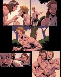 1boy 1girls age_difference art canon from_behind greek_mythology grin hand_on_nipple hermaphroditus imminent_rape male_rape marcus_aquino older_penetrating_younger older_woman_and_younger_boy predator/prey rape rape_face rod_fernandes salmacis shirtless_male straight