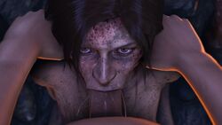 1girls 3d bloodshot_eyes british brown_eyes brown_hair cheopsfm close-up cum_on_face deepthroat deepthroat_holder dirt dirty_body dirty_face embracer_group european fellatio gag gagging gangbang head_grab lara_croft lara_croft_(survivor) oral petite ponytail pov pov_eye_contact pulling_hair pulling_twintails saliva saliva_string saliva_trail throat_fuck throat_pounding tomb_raider tomb_raider_(survivor) twintails