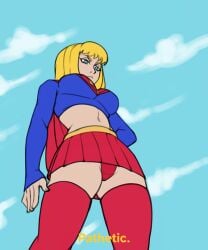 2d dc dc_comics female female_focus female_only frank_draws supergirl superman_(series) tagme text upskirt