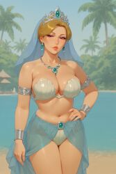 ai_generated chatgpt female jewelry milf necklace queen rgomez007 sarong seashell sheer stable_diffusion tiara veil
