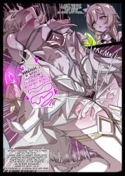 adjusting_hair blonde_hair blush brainwash brainwashed brainwashing breasts cleavage defeat defeat_sex defeated defeated_hero defeated_heroine detached_sleeves dress earrings english_text feather_earrings feathers female female flower genshin_impact hair_between_eyes hair_flower hair_ornament jewelry lumine_(genshin_impact) medium_breasts mind_break mind_control mindbreak miwerjooggetser navel raped scarf shirt short_hair_with_long_locks sleeveless sleeveless_dress thighs white_dress white_romper white_scarf yellow_eyes