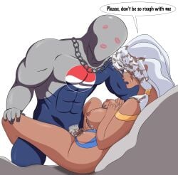 1boy 1girls atlantis:_the_lost_empire big_ass big_breasts big_butt big_penis breasts chain_necklace cristal_drawings cristaldrawings crossover cum cum_drip cum_in_pussy cum_inside cum_on_body cum_on_breasts cum_on_face dark-skinned_female dark_skin dialogue disney faceless_male facing_another female kida kiss_mark male missionary_position muscles muscular penis pepsi pepsiman pussy sex six_pack stomach_bulge tummy_bulge white_hair