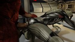alien anal anal_penetration balls effect gay geth geth_hopper humanoid krogan looking_at_viewer male mass_effect penis robot sex