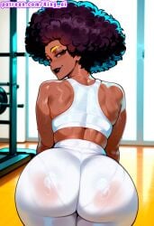 1female absurd_res ai_assisted ai_generated ass baggy_eyes big_ass big_breasts big_butt big_thighs black_lipstick breasts cyberpunk_2077 dark-skinned_male dark_circles dark_skin dark_skinned_female denny_(cyberpunk_2077) exercise_equipment exercise_machine female gym gym_uniform high_resolution highres king_ai large_ass large_breasts large_butt massive_ass massive_breasts massive_butt massive_thighs playstation stable_diffusion steam thick_ass thick_butt thick_legs thick_thighs thighs xbox_game_studios yellow_eyeshadow