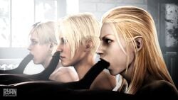 3boys 3d 3girls blonde_female blonde_hair blonde_hair_female capcom crossover dark-skinned_male dark_skin devil_may_cry devil_may_cry_(series) devil_may_cry_4 fellatio group_sex indoors indoors_sex interracial interracial_sex iq_(rainbow_six) light-skinned_female long_blonde_hair looking_at_partner multiple_boys multiple_girls multiple_penises open_mouth orgy pale-skinned_female penis_on_face rainbow_six rainbow_six_siege resident_evil resident_evil_6 ryandoesstuff sherry_birkin short_hair short_hair_female tomboy trish_(devil_may_cry) ubisoft