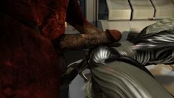 4_balls alien balls effect gay geth geth_hopper humanoid krogan looking_at_viewer male mass_effect penis robot