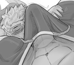 2boys abs balls bara barely_clothed barely_visible_genitalia beach big_dom_small_sub big_penis blush bulge bulge_through_clothing gay gay_domination head_between_thighs human_torch human_torch_(marvel_rivals) imnorfer johnny_storm male male/male male_only marvel marvel_comics marvel_rivals muscular muscular_male pants_down penis penis_on_face shorts size_difference summer thighs thor thor_(marvel) thor_(marvel_rivals) yaoi