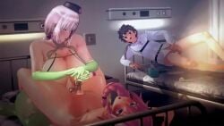 1girls 2boys 3d astolfo_(fate) big_breasts big_penis bottomless bra breasts cheating cowgirl_position cucked_by_femboy cuckold cuckold_masturbating cum cumshot ejaculation erection fate/grand_order fate_(series) female femboy femboy_on_female femboydom florence_nightingale_(fate) florence_nightingale_(trick_or_treatment)_(fate) fujimaru_ritsuka_(male) gloves handjob handjob_with_gloves huge_breasts hungfemboys jerking_off large_breasts larger_female light-skinned_female light-skinned_male male masturbating_cuck masturbation masturbation_while_looking moaning netorare ntr on_bed penis pink_hair riding riding_penis size_difference smaller_male sound spread_legs tagme video watching white_hair
