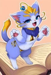 1cat 1furry 1girls 2025 ai_generated bikini cat_girl catgirl domestic_cat eyes_blues felid felidcat feline feline_ears felis female_anthro female_only feral feral_only fur furry furry_ass furry_cat furry_ears furry_female furry_only league_of_legends legs legs_fetish looking_at_viewer micro_bikini no_humans only_female only_feral only_furry provocative purple_body purple_fur pussy riot_games solo solo_female solo_focus tail tencent yiff yuumi_(lol)