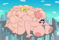 2females 2girls aged_up assjob big_ass big_breasts big_butt big_futa big_penis black_hair blonde_hair breasts bubbles_(powerpuff_girls) buff buttjob cartoon_network city cum female futanari giant giantess gts huge_ass huge_butt huge_cock huge_muscles hyper hyper_muscles intersex large_ass large_breasts large_butt macro ms._keane muscles muscular muscular_female muscular_giantess naked naked_female nipples not_my_art nude penis powerpuff_girls semen vein veiny_penis
