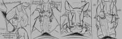 1boy 1femboy 1girls balls before_and_after big_penis breasts breasts_out cat_ears cock cock_shock deepthroat english_text female femboy femboy_on_female forced_oral glasses holding_head horns huge_balls huge_cock josou_seme male meganethings movement_lines oniiyanna original original_character original_characters penis penis_awe pubic_hair pubic_hair_in_mouth saliva size_talk sketch small_breasts smelly smelly_cock sweater text thighhighs thighs uncensored yume_(meganethings)