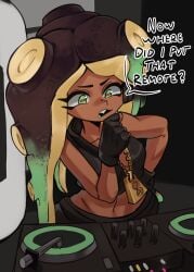 dark-skinned_female dark_skin dialogue female marina_(splatoon) moxydraws moxydrawsmore nintendo off_the_hook_(splatoon) pearl_(splatoon) splatoon splatoon_2 tagme tentacle_hair text zipper