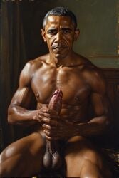 1boy african ai_generated barack_obama black cock dark-skinned_male dick huge long male male_only massive_penis panther penis politics star_wars