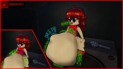 belly belly_bulge big_belly big_thighs boyfriend_(friday_night_funkin) burp burp_cloud burp_fetish burping female friday_night_funkin girl girlfriend girlfriend_(friday_night_funkin) growling stuffed stuffed_belly underfertv vore vore_belly