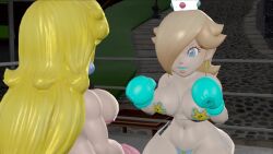 2girls 3d 3d_animation animated ass audience barefoot big_ass big_breasts big_butt big_thighs bikini blinking blonde_hair blue_eyes bouncing_ass bouncing_breasts bouncing_butt boxing boxing_gloves boxing_ring breasts bubble_ass bubble_butt catfight cleavage closed_eyes crown cyan_boxing_gloves cyan_gloves earrings feet female female_focus fight gloves gut_punch hair_over_one_eye hi_res high_quality high_resolution highres jiggling_ass jiggling_breasts jiggling_butt kabalmystic_(style) light-skinned_female light_skin lips lipstick long_hair mario_(series) mouthguard nintendo one_eye_closed open_mouth outdoors outside pink_boxing_gloves pink_gloves platinum_blonde_hair princess_peach princess_rosalina princess_vs_princess punch punching reference rngsucks ryona scene_reference sfm shorter_than_30_seconds sister sister_(lore) sisters soles sound source_filmmaker star_earrings string_bikini super_mario_bros. swing_punch tagme thick thick_ass thick_butt thick_hips thick_thighs thighs toad_(mario) video wide_hips