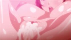 10s animated blush breasts cum cum_overflow erect_nipples female linda_project mesu_saga:_persona open_mouth panting shiny shiny_skin solo subtitled sweat uncensored