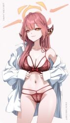 1girls 2d 2d_(artwork) 2d_artwork areola_slip areolae_slip aru_(blue_archive) bare_armpits bare_belly bare_chest bare_hands bare_hips bare_legs bare_midriff bare_navel bare_shoulders bare_skin bare_thighs belly belly_button big_breasts blue_archive bra breasts bucho_sama busty busty_female busty_girl busty_teen cleavage closed_mouth_smile collarbone curvaceous curvaceous_body curvaceous_female curvaceous_figure curvaceous_hips curvaceous_teen curvy curvy_body curvy_female curvy_figure curvy_hips curvy_teen digital digital_art digital_drawing digital_drawing_(artwork) digital_media digital_media_(artwork) exposed_armpits exposed_belly exposed_chest exposed_hips exposed_legs exposed_midriff exposed_navel exposed_shoulders exposed_skin exposed_thighs eyebrows_visible_through_hair female female_focus female_only fingers ginger ginger_hair groin hair_between_eyes hair_ornament hair_ornaments halo head_tilt high_resolution high_school_student highres hourglass_figure inguinal_crease inguinal_ligament lace_bra lace_panties lace_underwear laced_bra laced_panties laced_underwear large_boobs large_breasts lean_figure light_smile lips lipstick long_hair looking_at_viewer midriff naked_shirt narrow_waist navel nipples_visible_through_bra nipples_visible_through_clothing open_clothes open_clothing open_shirt open_topwear orange-haired_female orange_eyebrows orange_hair orange_hair_female orange_halo panties pink-haired_female pink_eyebrows pink_hair pink_hair_female pink_lips pink_lipstick red_bra red_panties red_underwear ribbon_bra school_girl shirt shoulders simple_background slender_body slender_waist slim_waist smile smiley_face smiling smiling_at_viewer solo standing teen_girl teenage_girl teenage_tits teenager thigh_gap thighs tilted_head unbuttoned unbuttoned_shirt underwear upper_body white_background white_shirt white_topwear wide_hips young_female young_woman