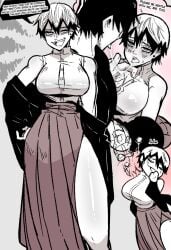 1boy 1boy1girl 1girls about_to_have_sex big_breasts blush breasts busty busty_female cocky cousin cousins crushing curvy curvy_female cute cute_face dominant_male dyed_hair earrings english_text eye_contact female_naoya femsub finger_under_chin genderswap grin highres horny_female imagination incest japanese_female japanese_male jewelry jujutsu_kaisen legs male/female maledom mark_gavatino miko misandry open_mouth oppai rule_63 saliva saliva_trail sexy sexy_body sexy_female sexy_male short_hair shrine_maiden smile spit submissive_female text thick_legs thick_thighs thighs thought_bubble toji_fushiguro tongue tongue_out very_short_hair zenin_naoya